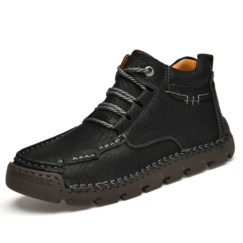 Warme Retro-Stiefeletten aus Samt für Herren