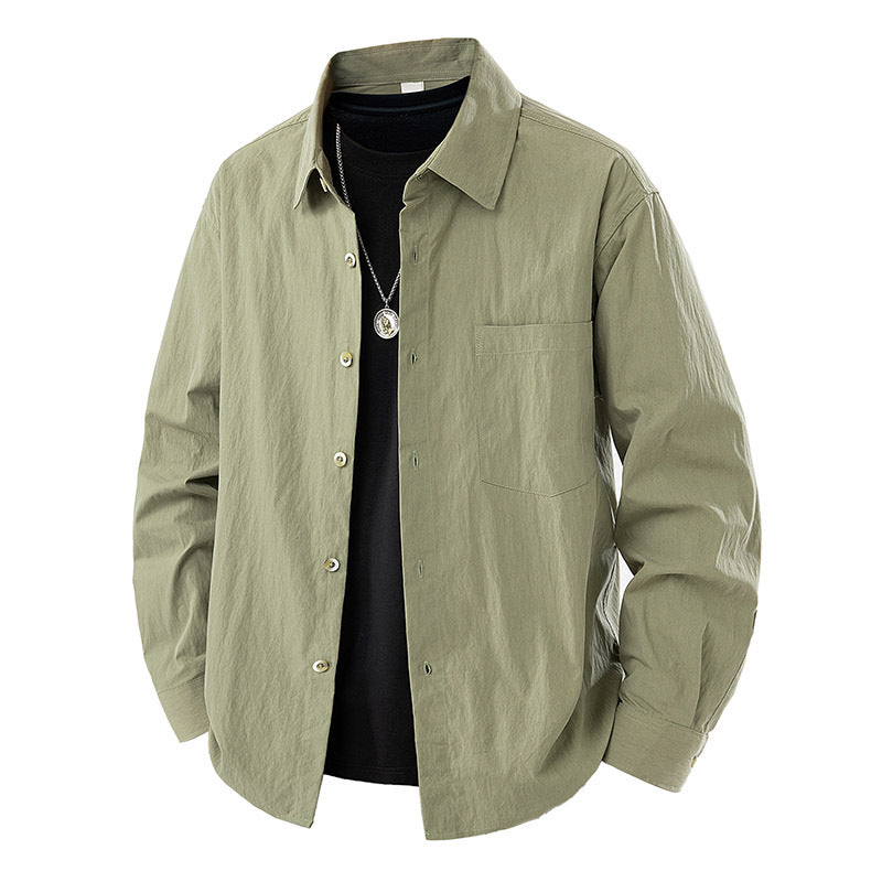 Loose Casual Shirtcoat in Schwarz, Weiss, Grau, Grün – Bild 6 | LuxeStyle