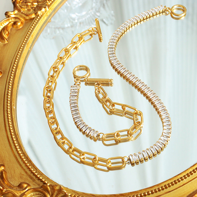 Funkelndes Zirkon OT-Verschluss Armband – Bild 7 | LuxeStyle