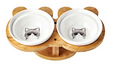 Holz-Ceramik-Katzenbowlenset | LuxeStyle