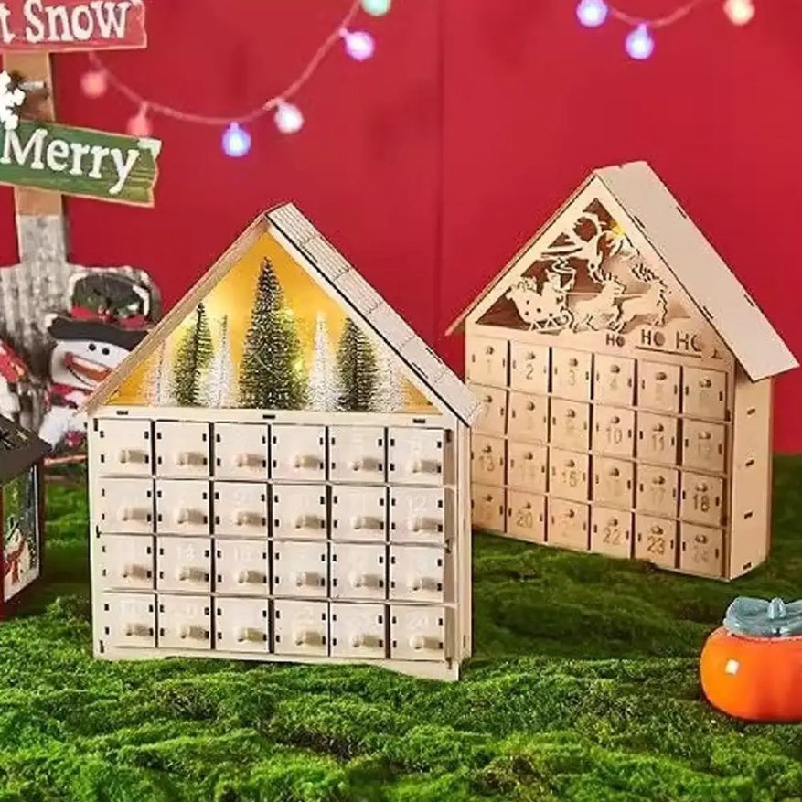 Holz-Weihnachtsdekoration mit LED-Licht – Bild 5 | LuxeStyle