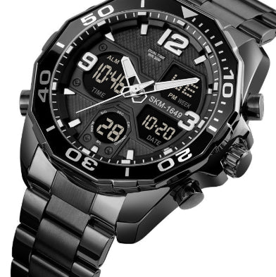 Spiral-Edelstahl-Armbanduhr für junge Männer