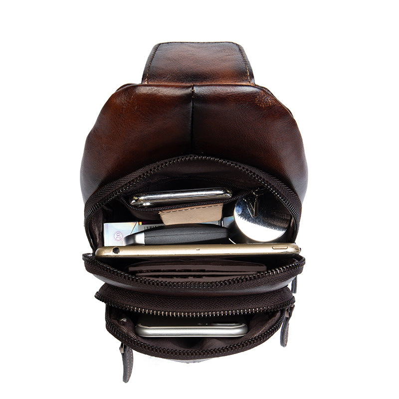 Retro Messenger Bag aus Rindsleder