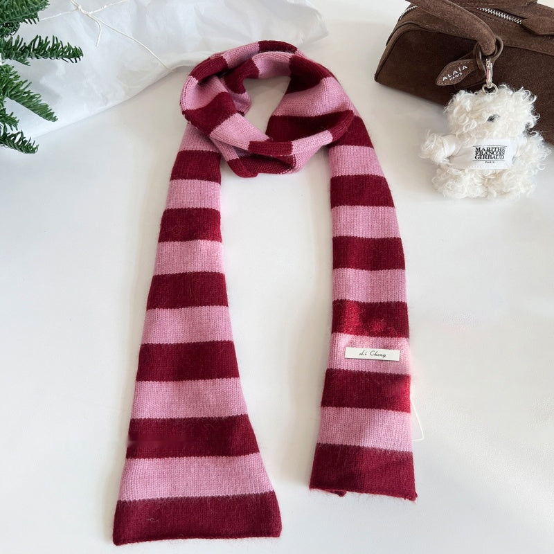 Gestrickter Schal mit Farbblock-Muster – Bild 5 | LuxeStyle