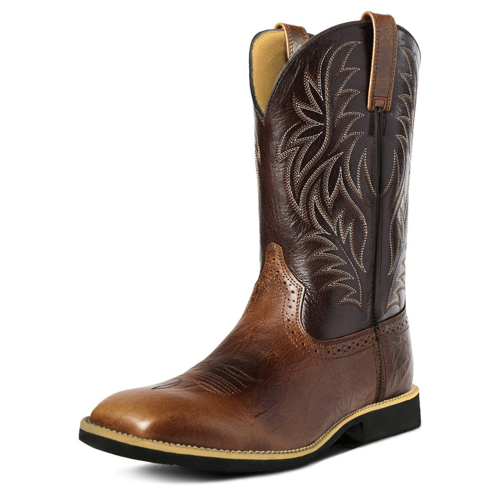 Herren Leder Boots mit Hufeisenabsatz