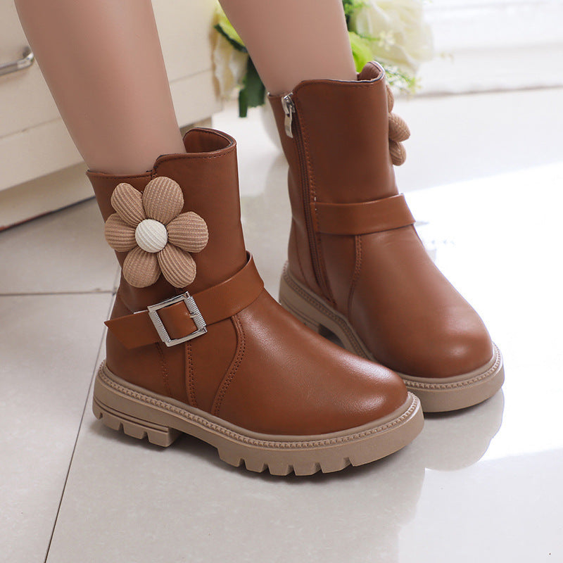 Weiche Blumenstiefel für Mädchen