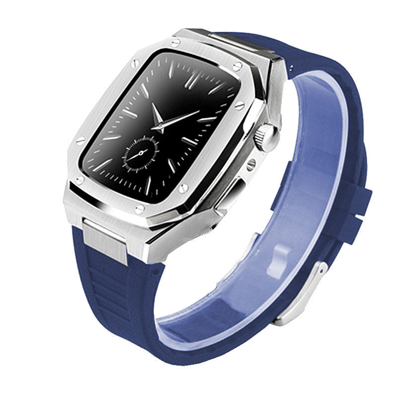 Smartwatch-Gehäuse aus Metall mit Kautschukarmband – Bild 6 | LuxeStyle