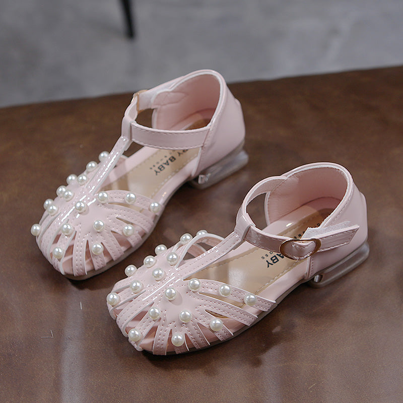 Prinzessinnen-Sandalen mit Perlen für Kinder | LuxeStyle