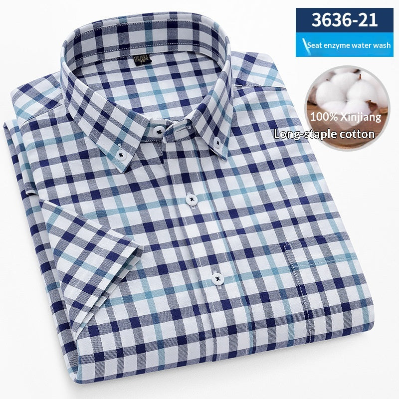 Herren Kurzarm Oxford Hemd aus Baumwolle – Ansicht 6