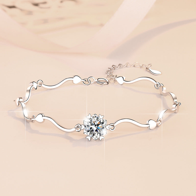 Schneeflocken Armband mit 1-Karat Moissanit – Bild 2 | LuxeStyle