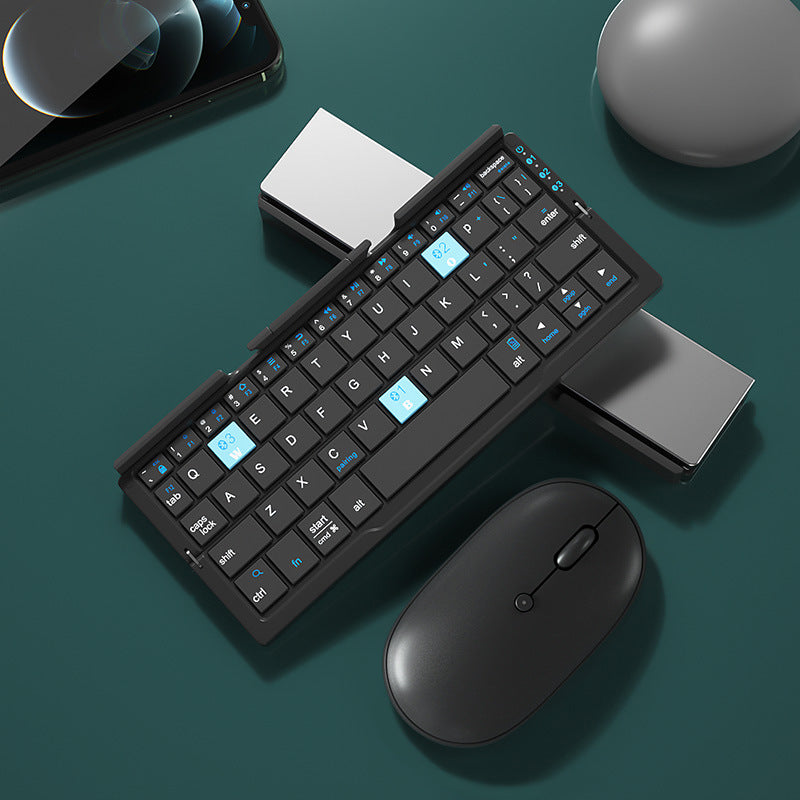 Faltbare Mini Bluetooth-Tastatur mit Ständer