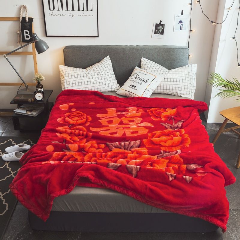 Warme Doppel-Lagen Coral-Fleece-Decke