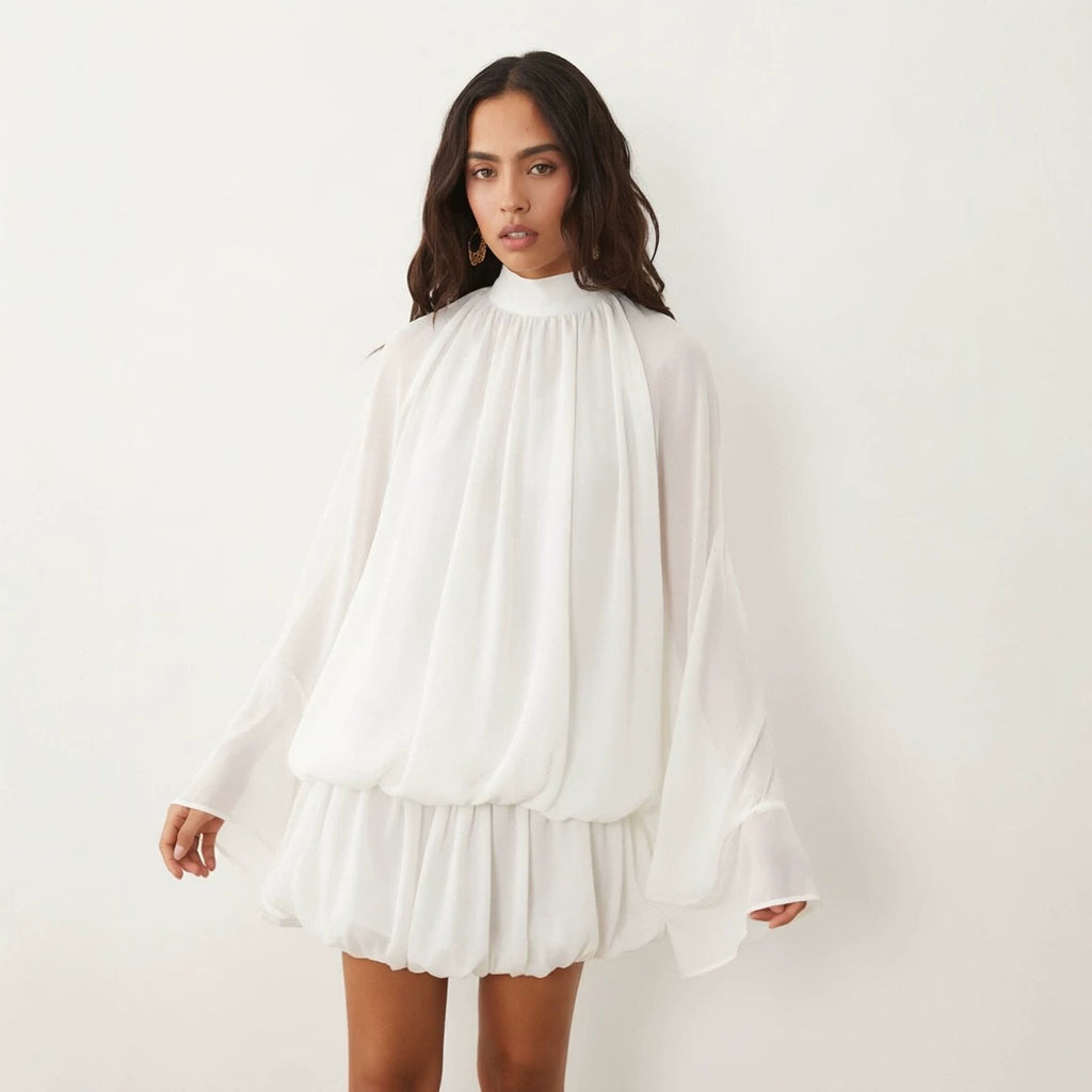 Tüll Kleid mit Rückenausschnitt und schmaler Taille – Bild 9 | LuxeStyle