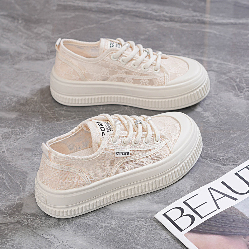 Platform Sneakers «Cloud» · Lace Mesh, laced