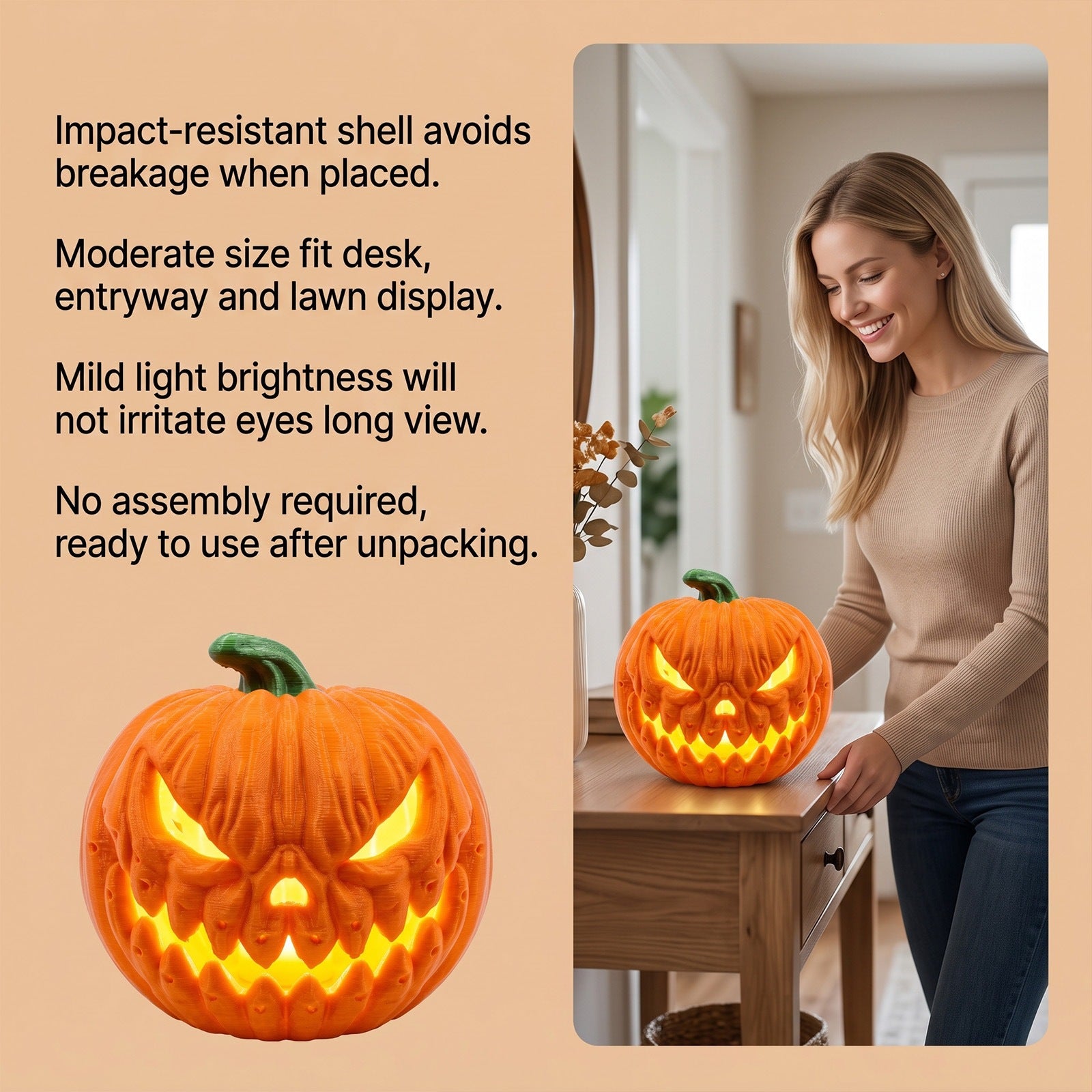 Leuchtende Kürbis-Laterne