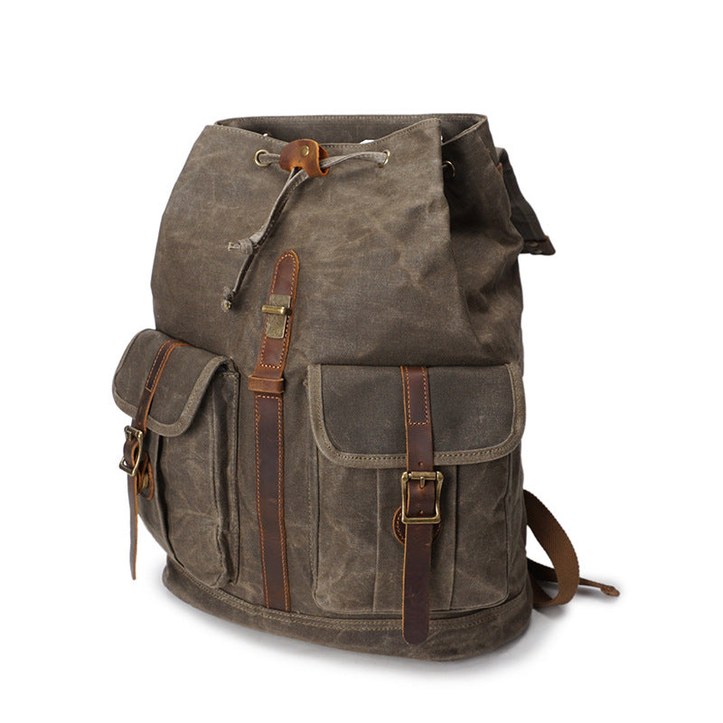 Vintage Reise-Rucksack aus Canvas