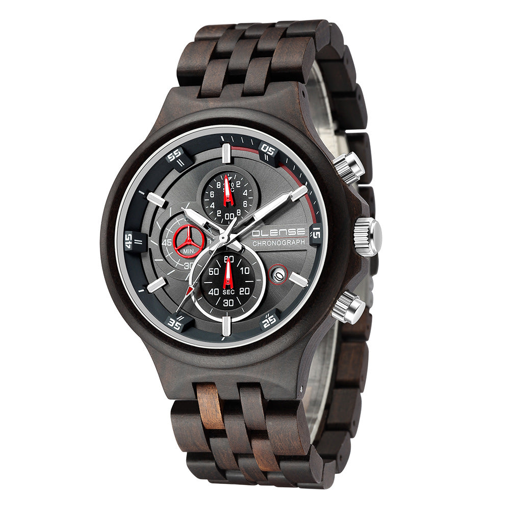 Herren-Armbanduhr aus Holz, Sportlich Elegant – Bild 5 | LuxeStyle