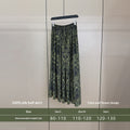 Merino Twist-Top & Seiden-Midi-Jupe Palmprint