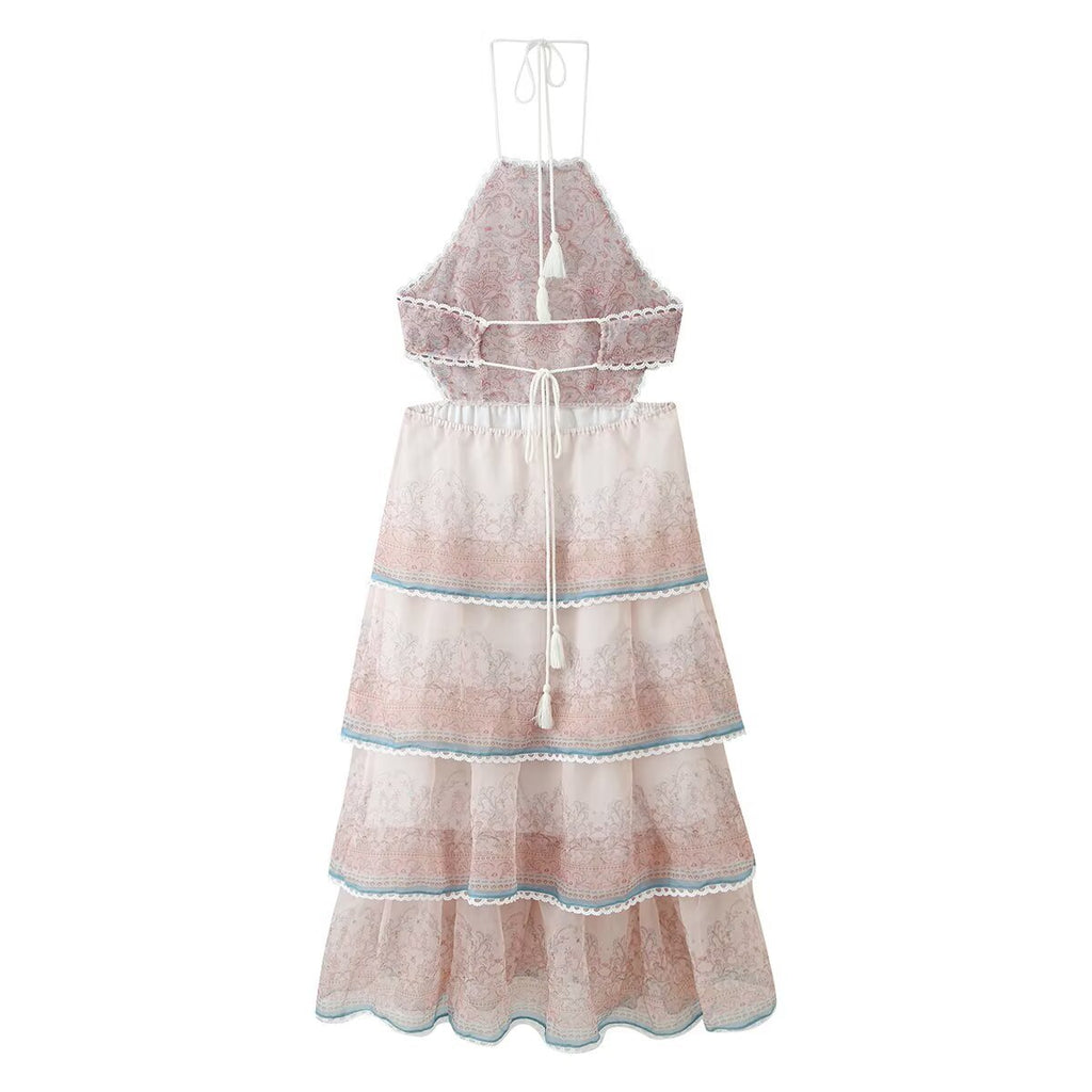 Florales Kleid mit Off-Shoulder