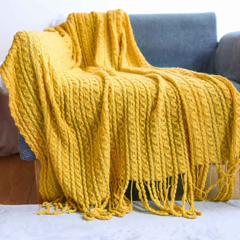 Kuscheldecke mit Quasten