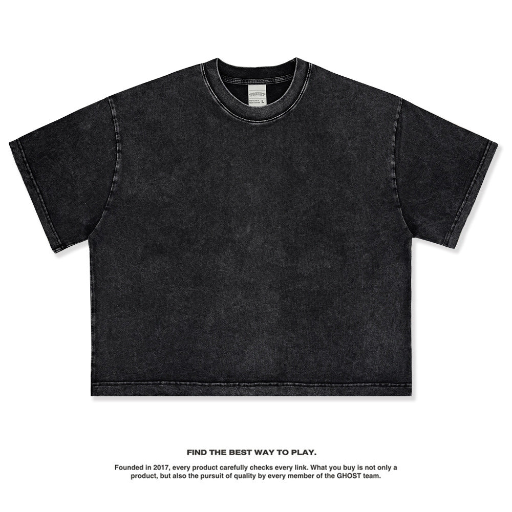 Vintage Cropped T-Shirt aus Baumwolle