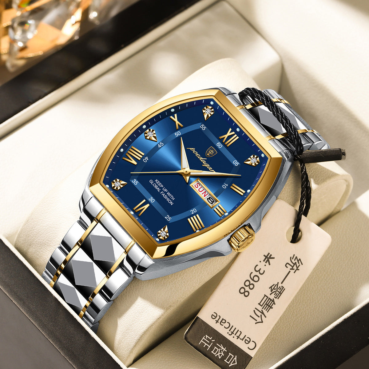 Wasserdichte leuchtende Quarz-Herrenarmenuhr | LuxeStyle