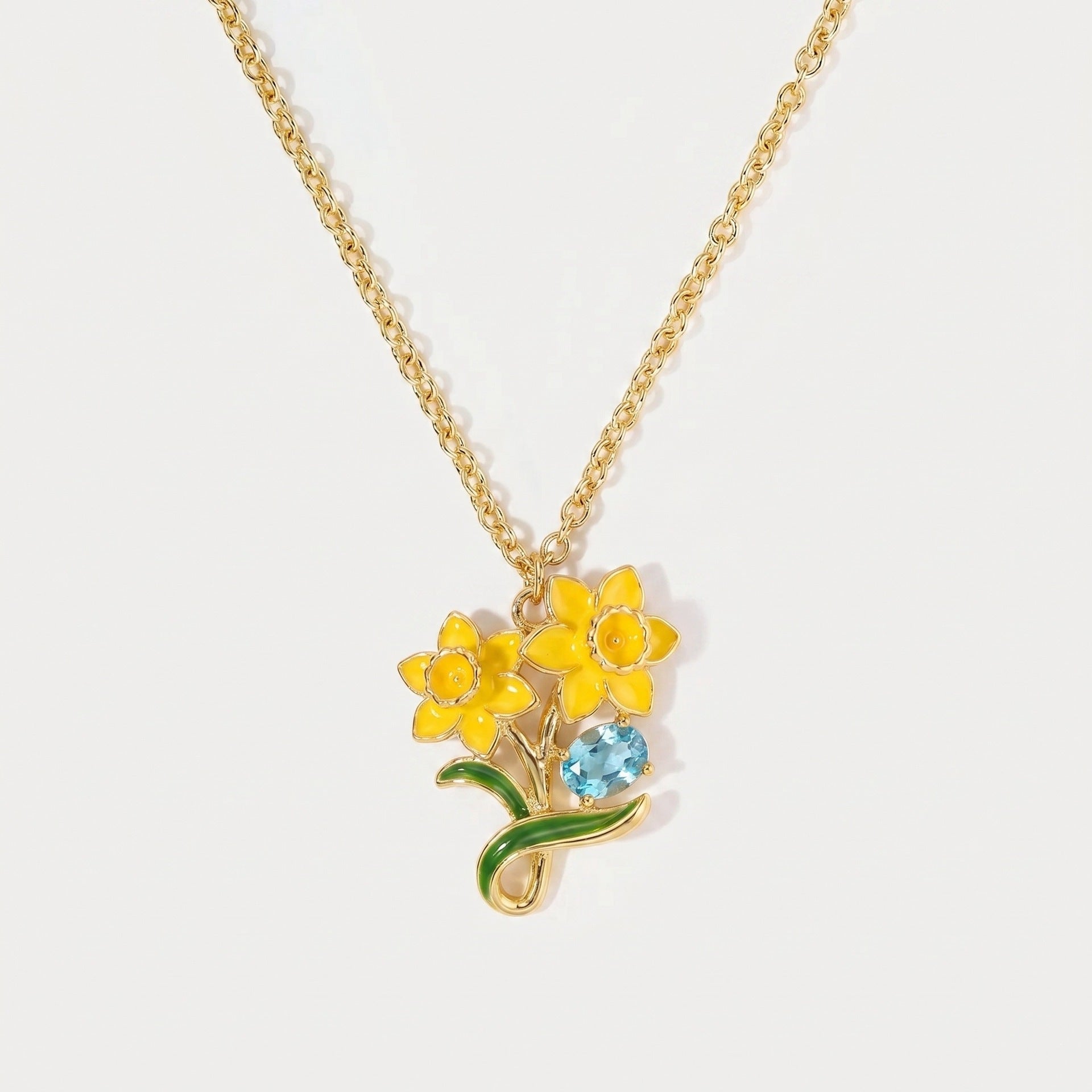 Geburtsblumen-Halskette mit Monatsblüte