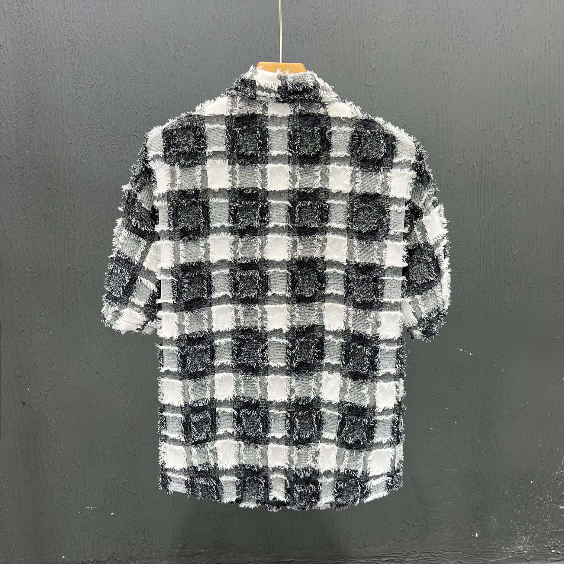 Herren-Kurzarm Hemd Plaid