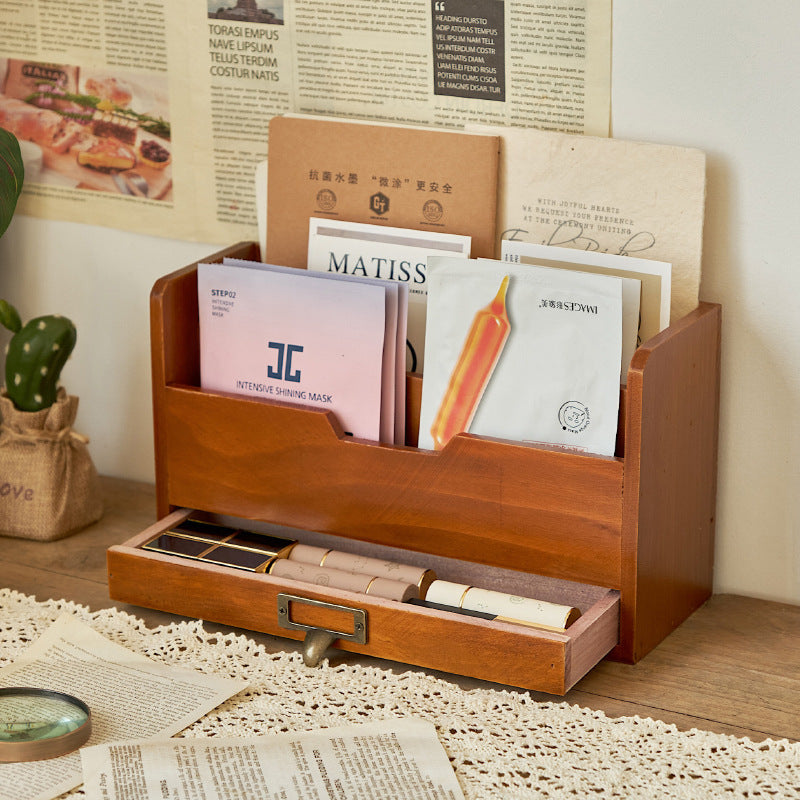 Holz-Desktop-Organizer