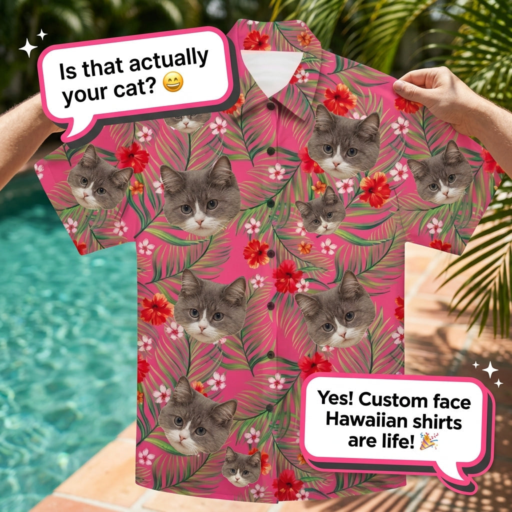 Hawaiihemd mit Hibiskus- und Palmenblatt-Print – Bild 5 | LuxeStyle