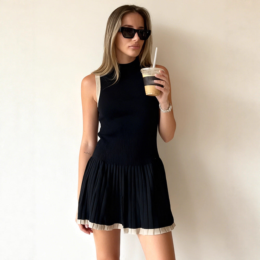 Kontrastierter Slim-Fit Minirock mit hoher Taille – Bild 4 | LuxeStyle