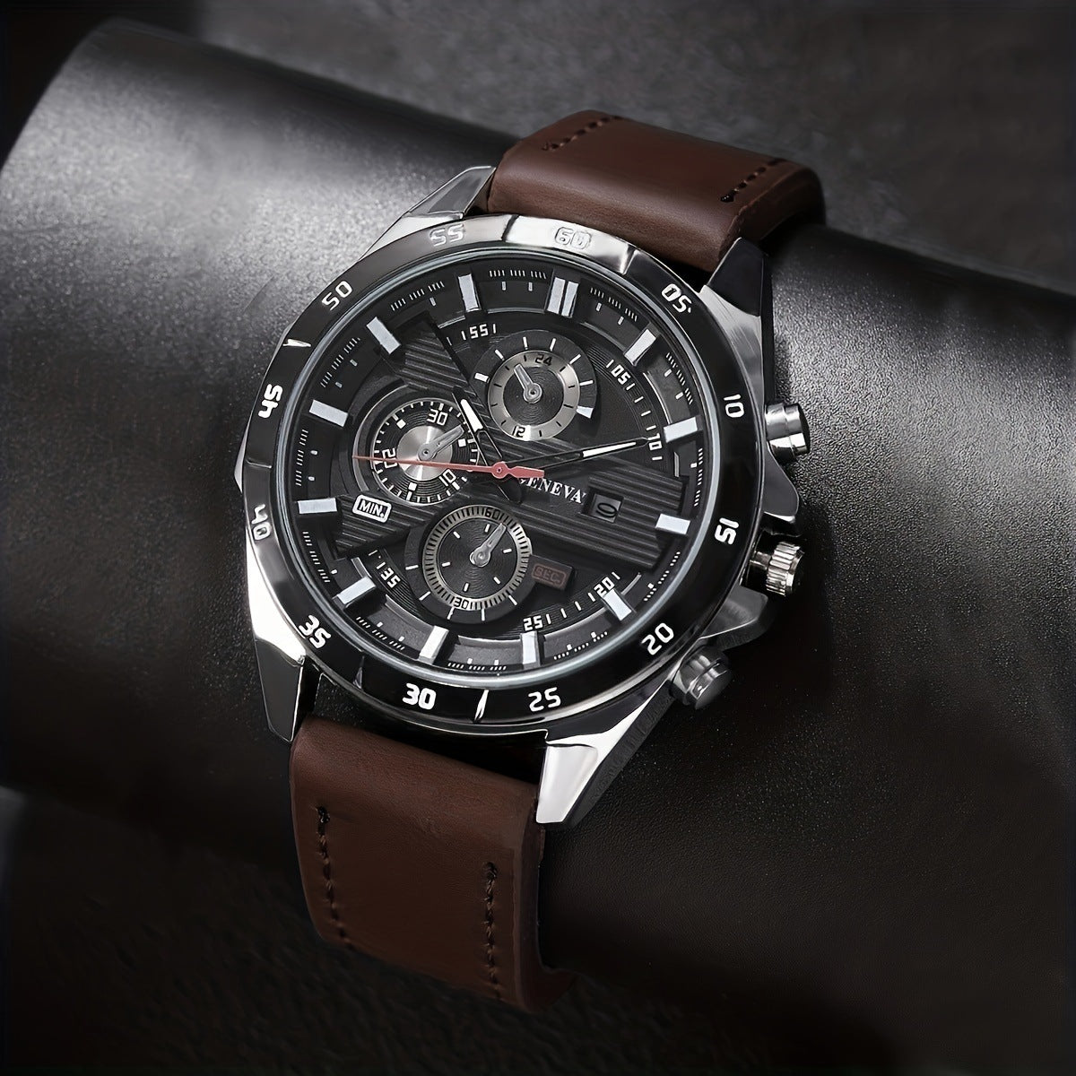 Quarz-Uhr mit Stahlarmband für Herren – Bild 4 | LuxeStyle