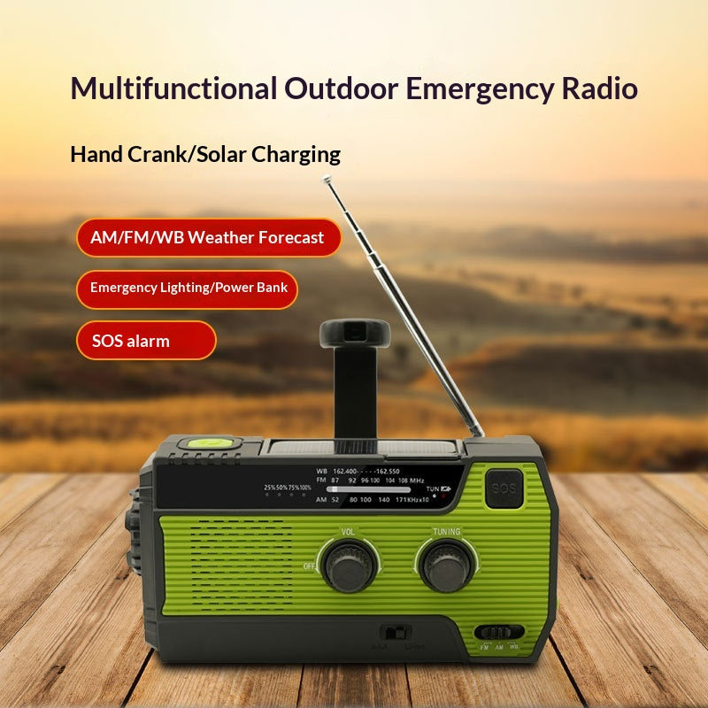 Notfallradio mit Solar- und Handkurbel