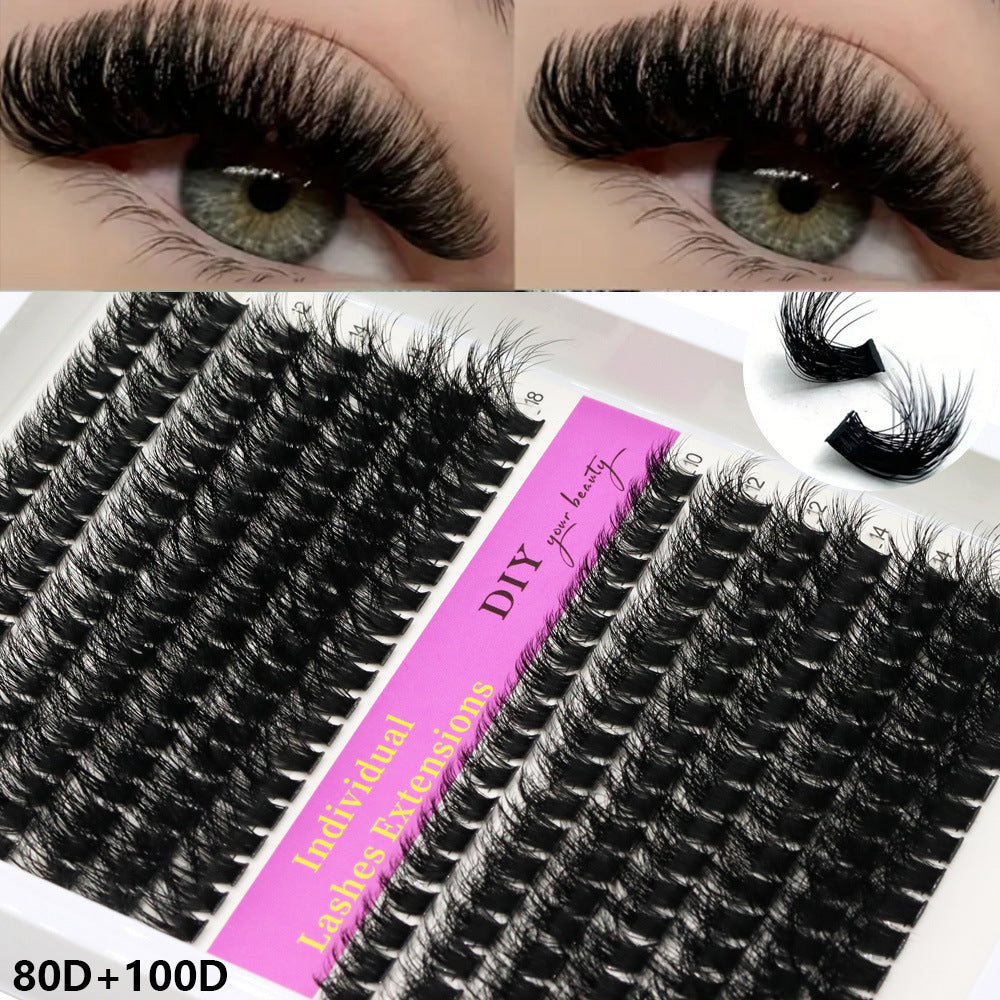 3D Cluster Wimpern – Schwarz, Flauschig & Weich