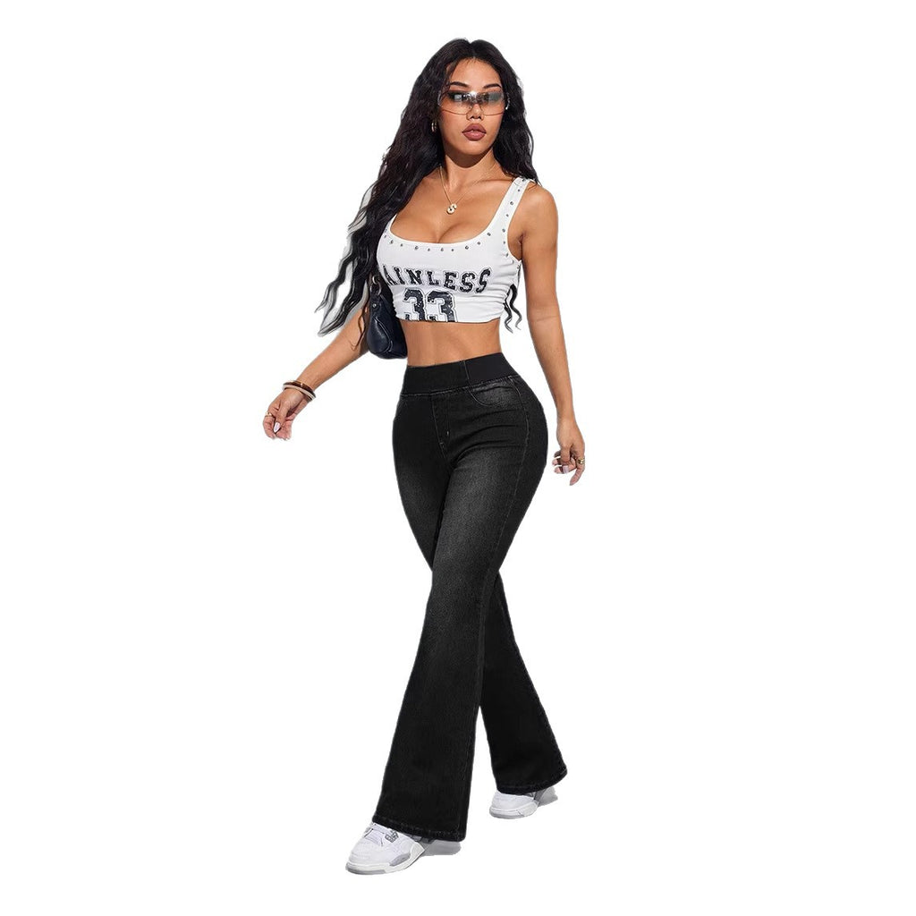 Fashionable Stretchy Flare Jeans für Damen
