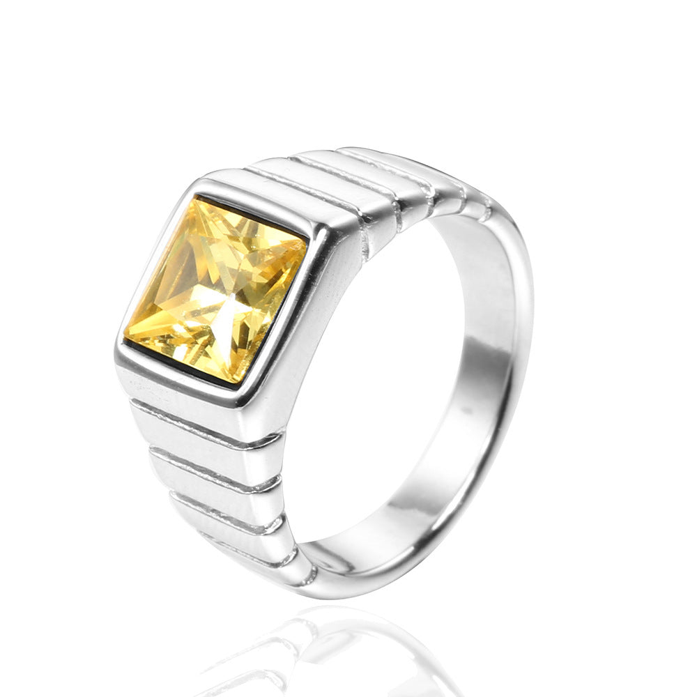 Unisex Retro Stein Ring