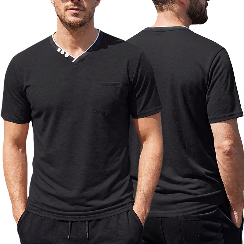 Herren T-Shirt mit V-Ausschnitt Kurzarm