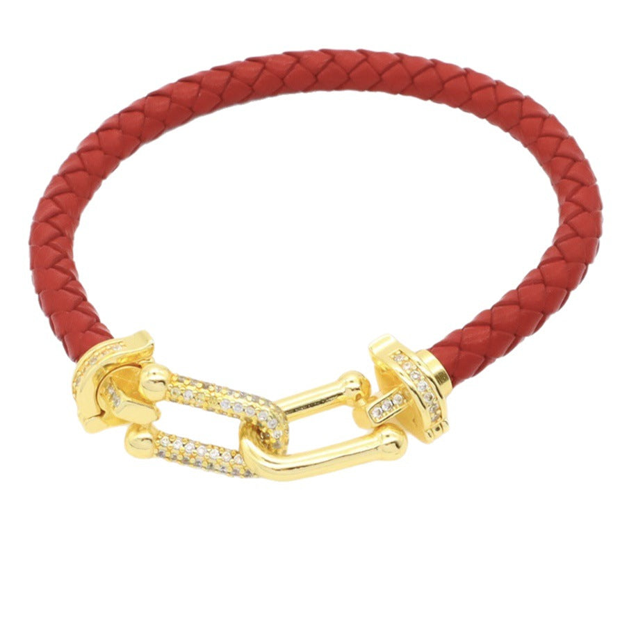 Lederarmband mit Verschluss, Unisex – Bild 1 | LuxeStyle