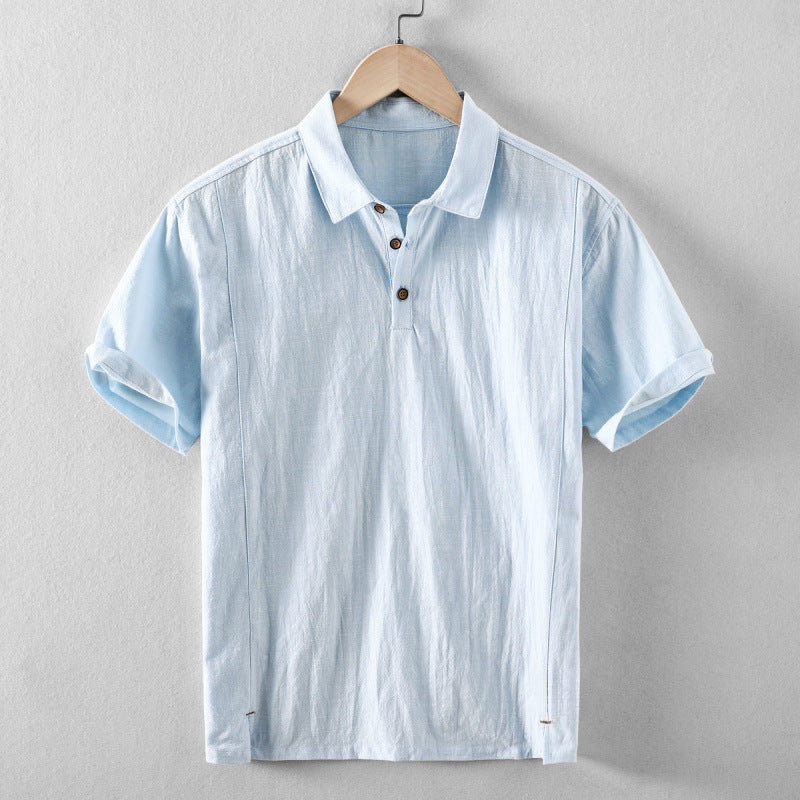 Männerhemd aus Leinen – lockeres Baumwoll-Leinen Shirt | LuxeStyle