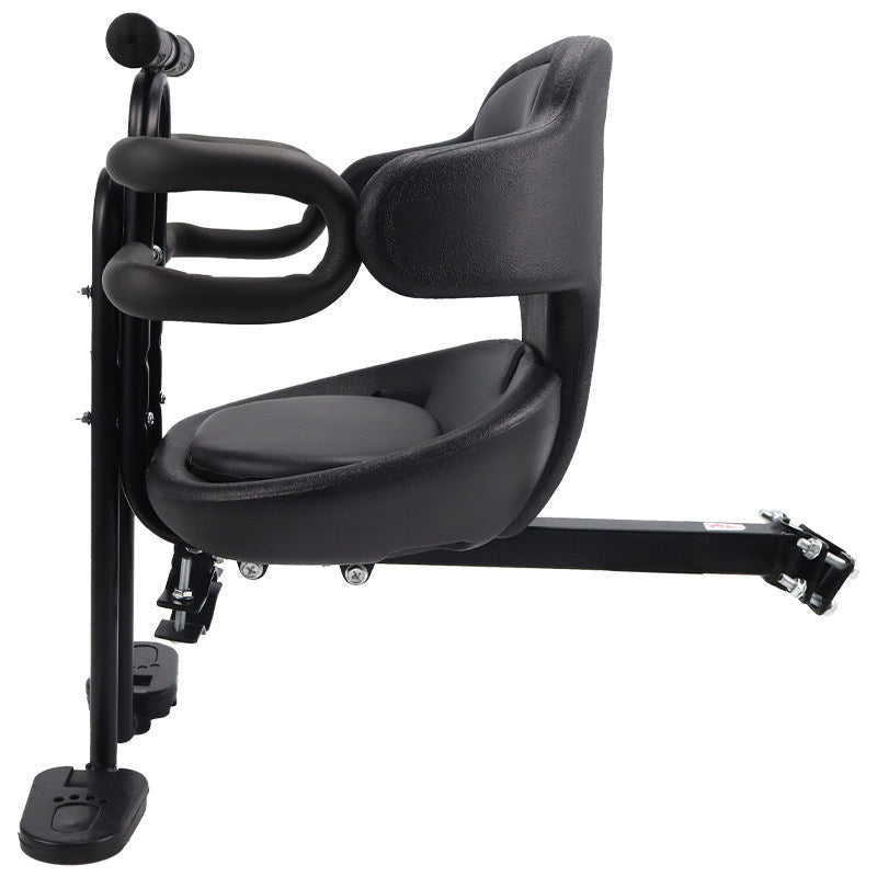 Kindersitz für Velos, mit Armlehne und Schutzbügel