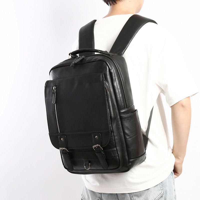 Männlicher Business-Rucksack aus PU-Leder – Bild 5 | LuxeStyle