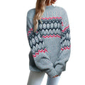Damen Rollkragenpullover mit Schneeflockenmuster