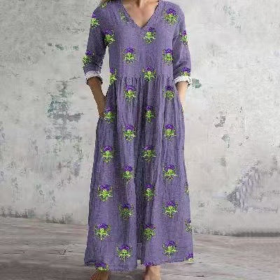 Sommerkleid mit langen Ärmeln