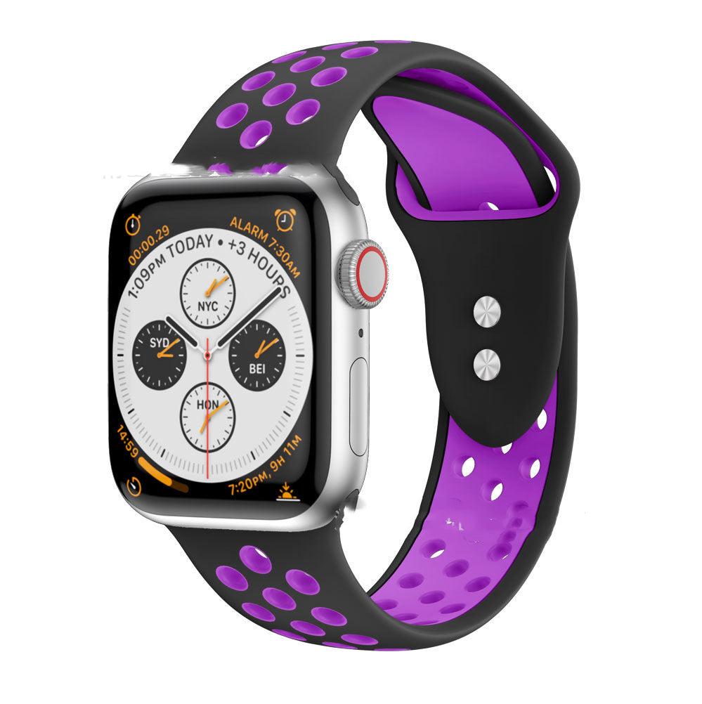 Zweifarbiges Silikonarmband für Apple Watch – Ansicht 7