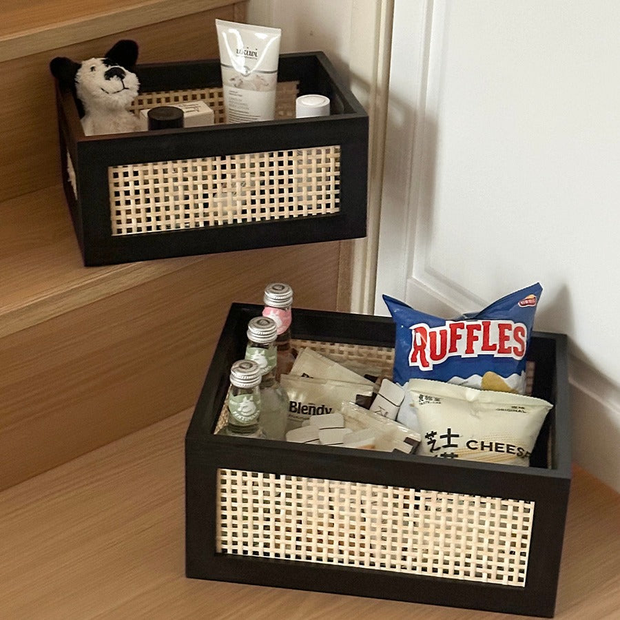 Retro Bücher-Aufbewahrungskorb aus Holz – Bild 2 | LuxeStyle