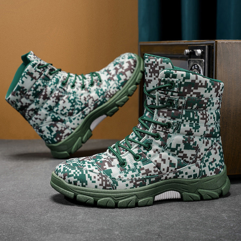 Gefütterte Camouflage Wanderstiefel für Herren