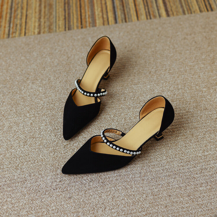 Vintage Perlenband Sandalen in Schwarz – Bild 7 | LuxeStyle