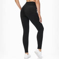 Hohe, elastische Faux-Denim-Hosen