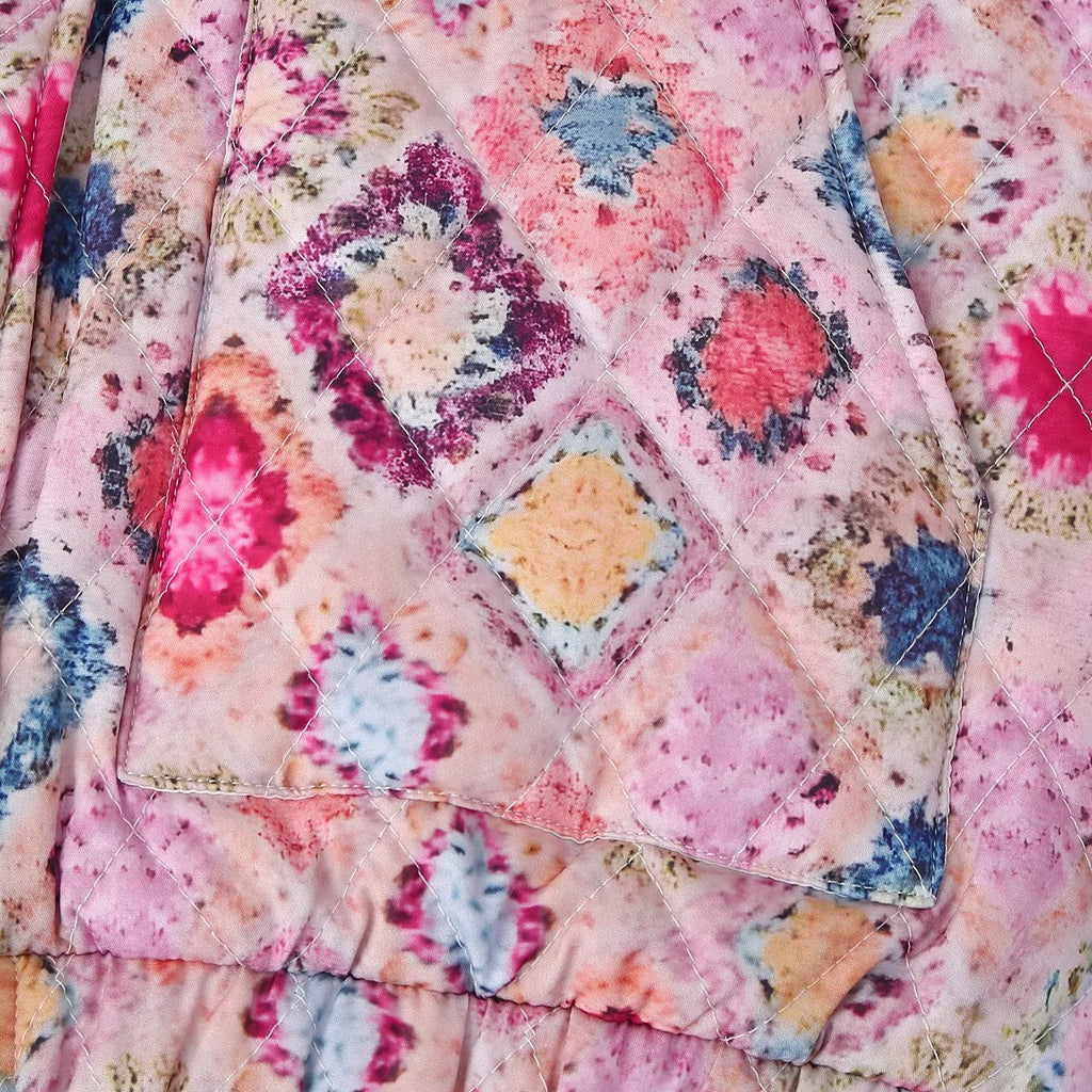 Gepolsterte Baumwolljacke mit Rundhals
