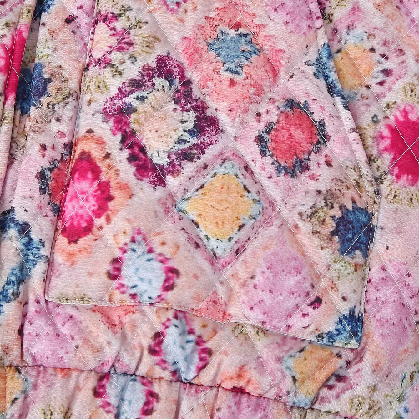 Gepolsterte Baumwolljacke mit Rundhals